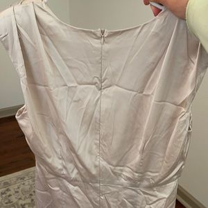 Satin cocktail dress.